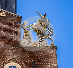 British Unicorn Faneuil Meeting Hall Freedom Trail Boston Massachusetts