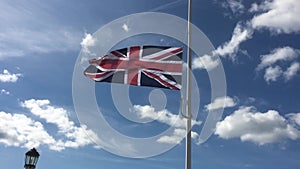 British Union Flag flying