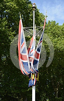 British Union Flags on The Mall. London. England photo