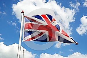 British Union Jack flag.