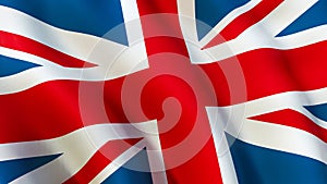 The British Union Jack flag, waving in the wind