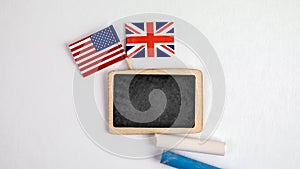 British and United States Of America flags