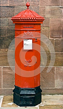 British Victorian Hexagonal Royal Mail Postbox.