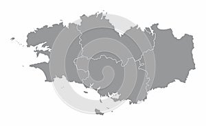 Brittany administrative map