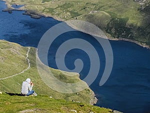 Brittany lake from Snowdon summit