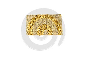 Brittles with sunflower seeds isolated on white background