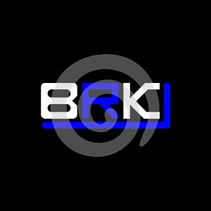 BRK letter logo creative design with vector graphic, BRK