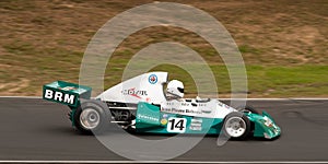 BRM Formula One racing car at speed