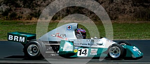 BRM Formula One racing car at speed