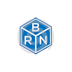 BRN letter logo design on black background. BRN creative initials letter logo concept. BRN letter design