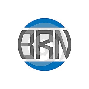 BRN letter logo design on white background. BRN creative initials circle logo concept. BRN letter design