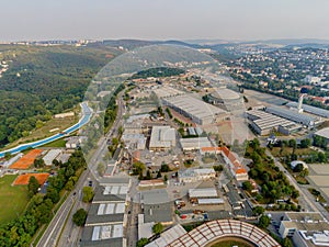 The Brno Exhibition Center from above, Czech Republic