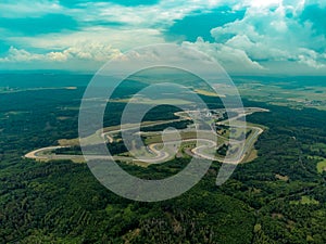 Brno Masaryk cirquit in Czech Republic from above