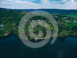 Brno Reservoir from above in summer