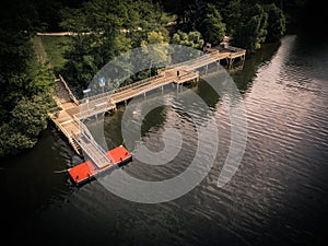 Brno Reservoir from above in summer