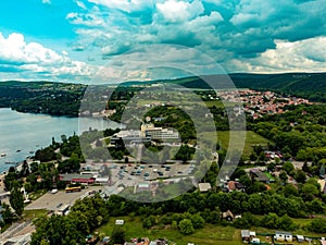 Brno Reservoir from above in summer