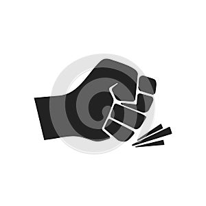 Bro fist bump or power five pound flat vector icon for apps and websites