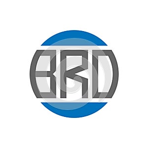 BRO letter logo design on white background. BRO creative initials circle logo concept. BRO letter design
