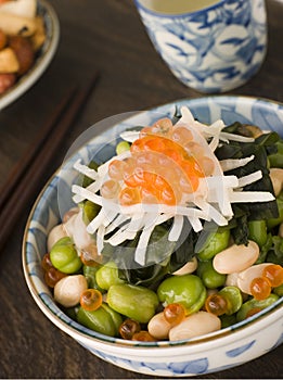 Broad Bean Daikon and Salmon Roe