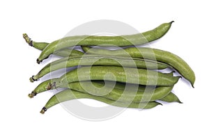 Broad beans Vicia faba var. major in pods photo