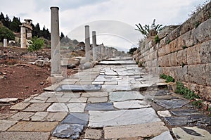 A broad paved street at Ephesus