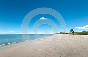 Broad White Sandy Tropical beach