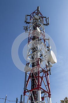 Broadband Antenna in front of blue Sky