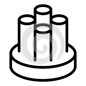 Broadband fiber icon outline vector. Optic cable