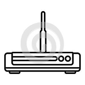 Broadband modem icon outline vector. Internet router