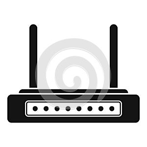 Broadband modem icon simple vector. Internet router