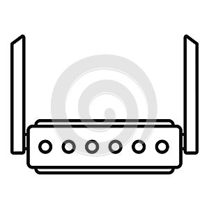 Broadband router icon, outline style