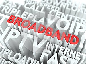 Broadband. The Wordcloud Concept.