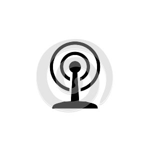 Broadcast Antenna Flat Vector Icon
