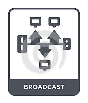 broadcast icon in trendy design style. broadcast icon isolated on white background. broadcast vector icon simple and modern flat