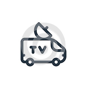 Broadcast icon vector from american football concept. Thin line illustration of Broadcast editable stroke. Broadcast linear sign