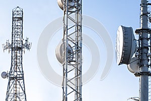 Broadcast relay station antennas at rising