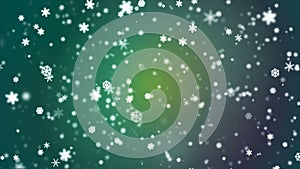 Broadcast Snow Flakes, Green, Events, Loopable, 4K