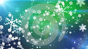 Broadcast Snow Flakes, Green, Events, Loopable, 4K