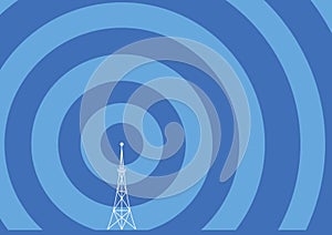 Broadcast tower illustration