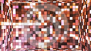 Broadcast Twinkling Hi-Tech Squares Room, Brown, Abstract, Loopable, 4K