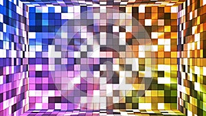Broadcast Twinkling Hi-Tech Squares Room, Multi Color, Abstract, Loopable, 4K