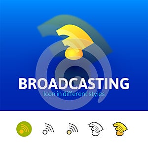 Broadcasting icon in different style