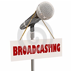 Broadcasting Microhpone Sign Media Announcer Anchor Host 3d Illustration