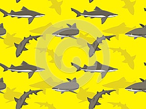 Broadfin Shark Cartoon Background Seamless Wallpaper photo