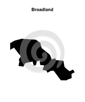 Broadland outline map