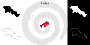Broadland outline map