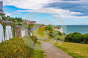 Broadstairs seaside promenade and park Kent coast England