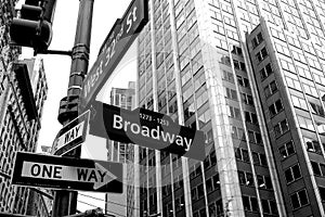 Broadway Arrow One Way Street Crossing with West Street 32