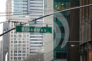 Broadway sign in manhattan, new york