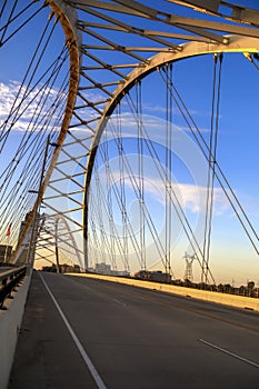 The Broadway Street Bridge spanning over the Arkansas Rive